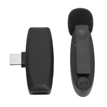 Wireless Lavalier Microphone 2.4GHz Noise Cancelling Lapel Mic for Video & Streaming