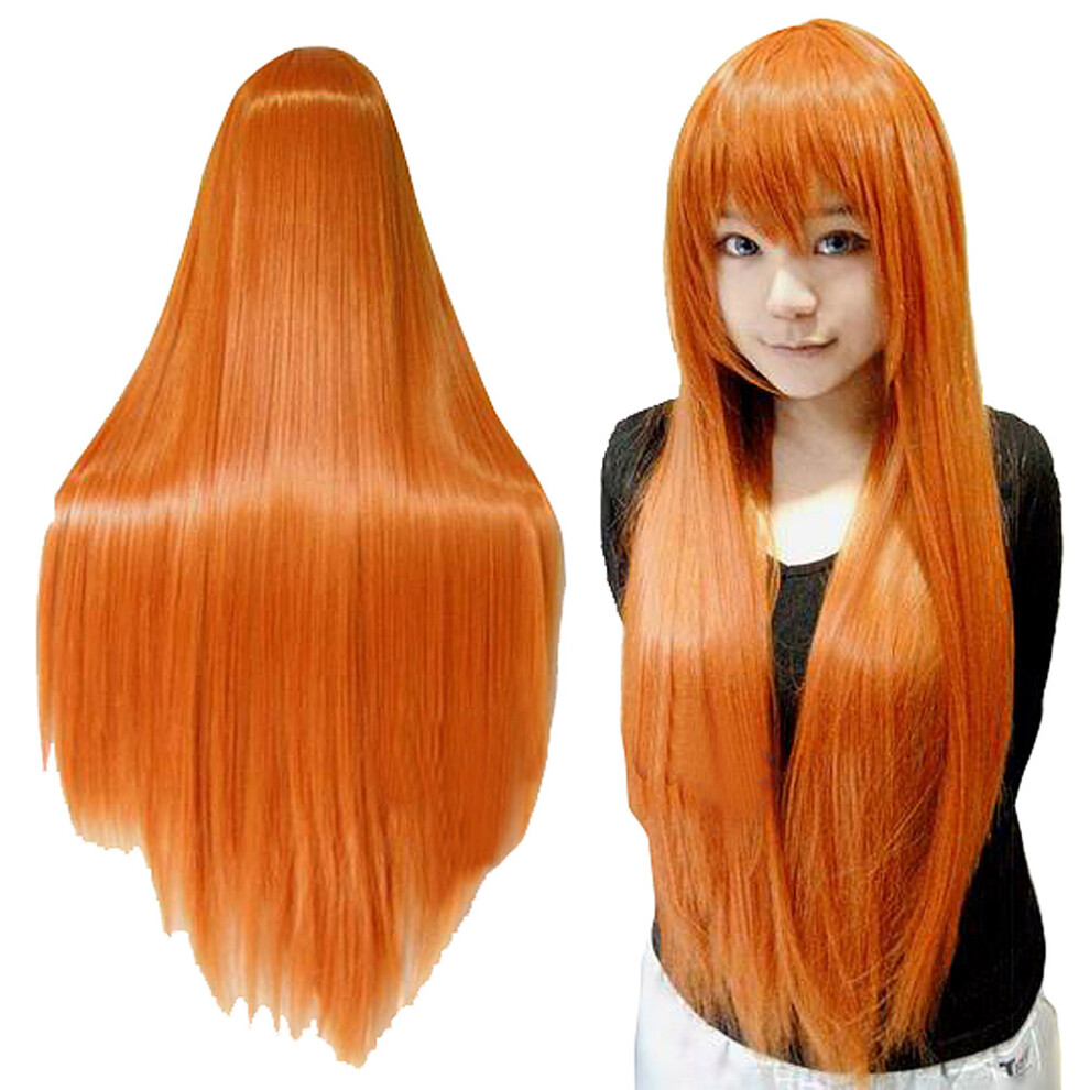 Roc-Electron Orange Cosplay Wig With Bangs