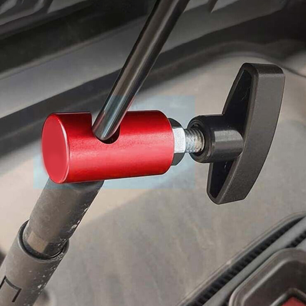 (Red) Universal Aluminum Car Hood Support Rod - Easy Install Red 6431700858204