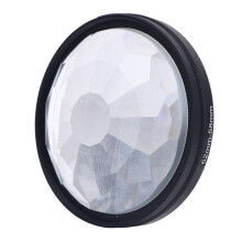 58mm Kaleidoscope Camera Filter with 52mm Adapter Ring for Creative Effects