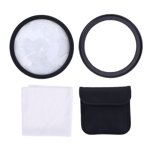 58mm Kaleidoscope Camera Filter with 52mm Adapter Ring for Creative Effects 1