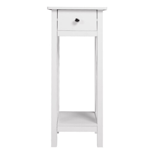 Wooden One Drawer Slim Side Table 2