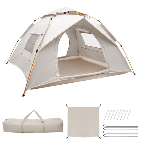 White Waterproof Backpacking Tent for 1-2 People