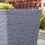 Samuel Alexander 45cm Tall Plastic Ash Grey Slate Effect Garden Patio Trough 5