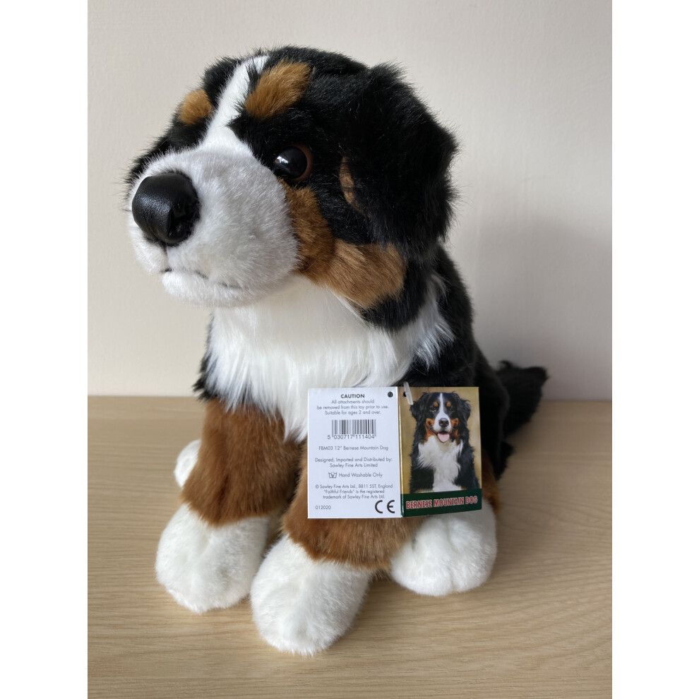 Sawley Fine Arts Bernese Mountain Dog 12" Cuddly Toy