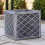 Samuel Alexander 30cm Small Square Plastic Pewter Effect Grey Garden Patio Planter 1