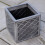 Samuel Alexander 30cm Small Square Plastic Pewter Effect Grey Garden Patio Planter 3