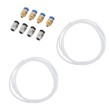 PTFE Rohr 2m + 4x PC4 M6 Schnellkupplung & 4x PC4 M10 Gerades pneumatisches Verbindungsteil