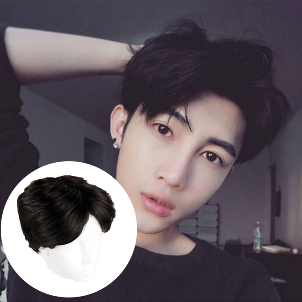 Phui-Pet-Supplies 15Cm Black Men\'S Wig With Bangs
