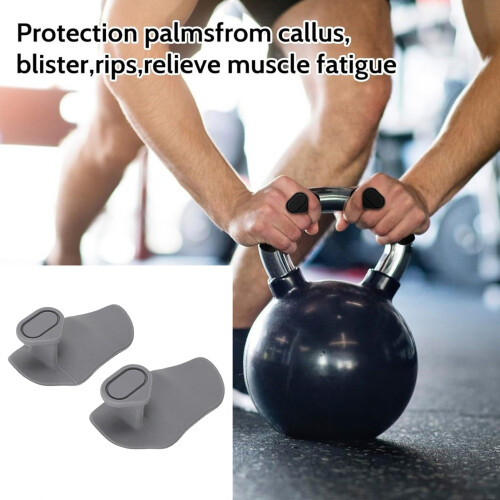 2er-Pack Silikon-Gym-Griffe rutschfest ergonomisch grau 2