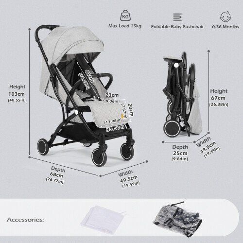 Lightweight Compact Foldable Baby Stroller 1
