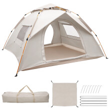 White Waterproof Tent for 3-4 People