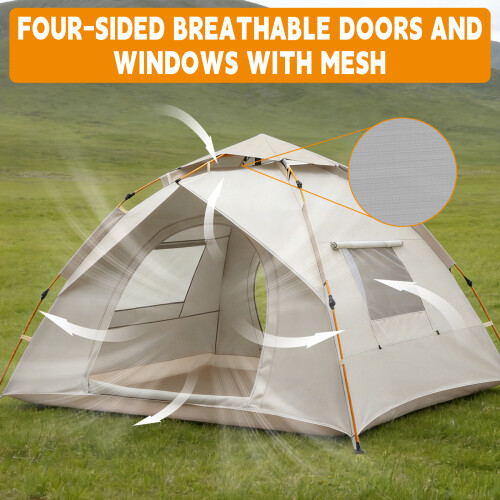 White Waterproof Tent for 3-4 People 2