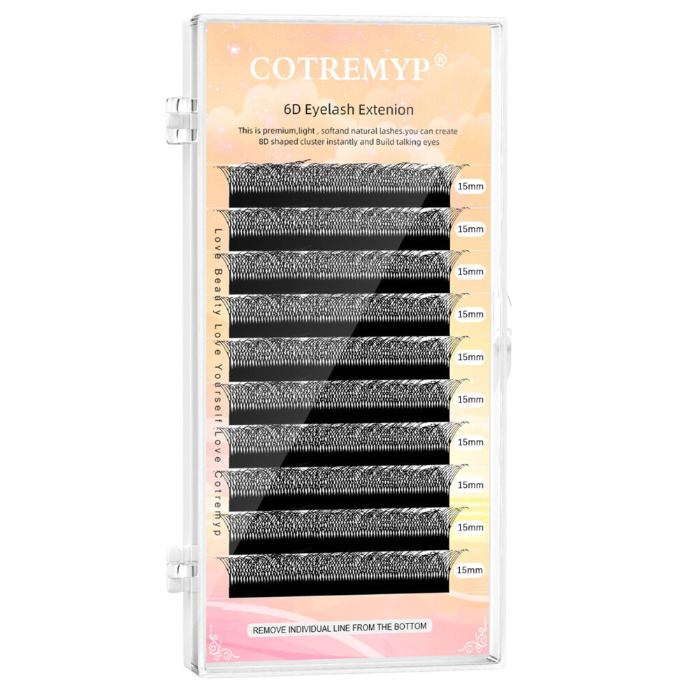 Roc-Electron (15Mm) 6D W-Shaped False Eyelashes, Reusable, Gift For Women