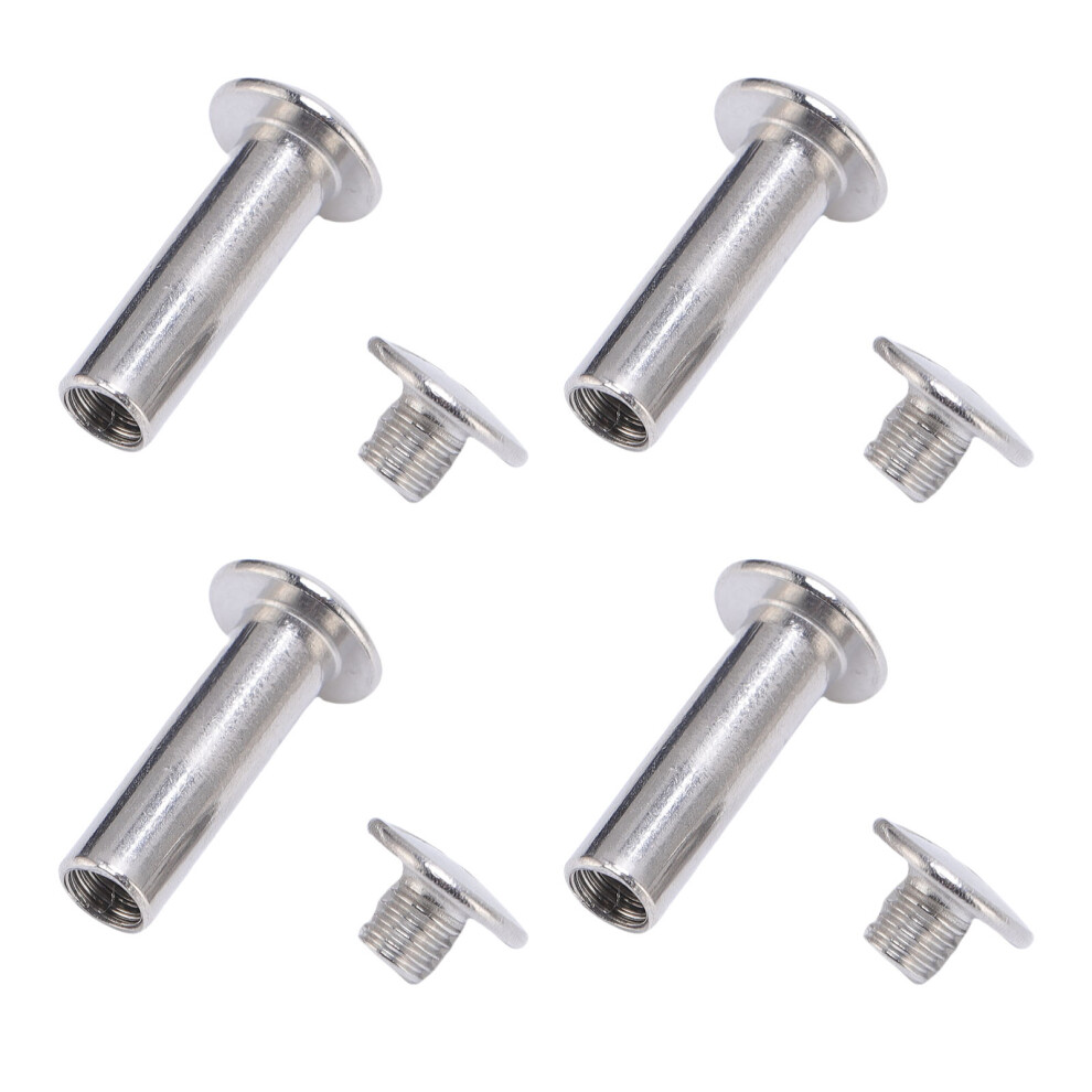 50 Pairs M5 Stainless Steel Chicago Screw Rivets 6x20x11mm for Leather Crafts