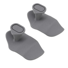 2er-Pack Silikon-Gym-Griffe rutschfest ergonomisch grau