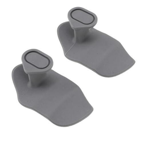 2er-Pack Silikon-Gym-Griffe rutschfest ergonomisch grau