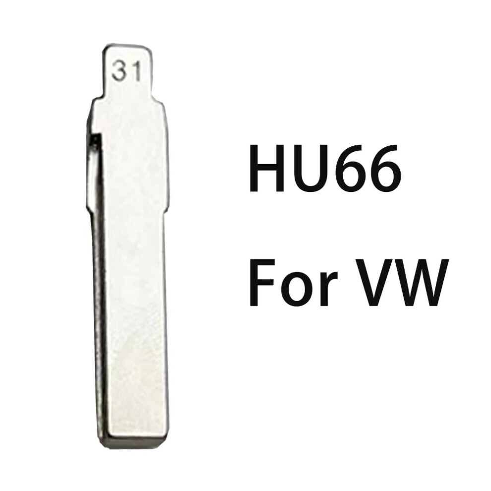 For Vw Golf Polo Passat Bora Skoda Seat For Audi A6 A4 Q3 For Kd900 Machine Flip Remote Metal Insert Blank Blade Hu66 #31 5Pcs 6935161666953