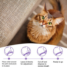 (Gray) 4pcs Cat Calming Collar - Stress Relief for All Sizes
