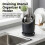 (Black Grey) Plastic Cutlery Organizer with Drainage 1