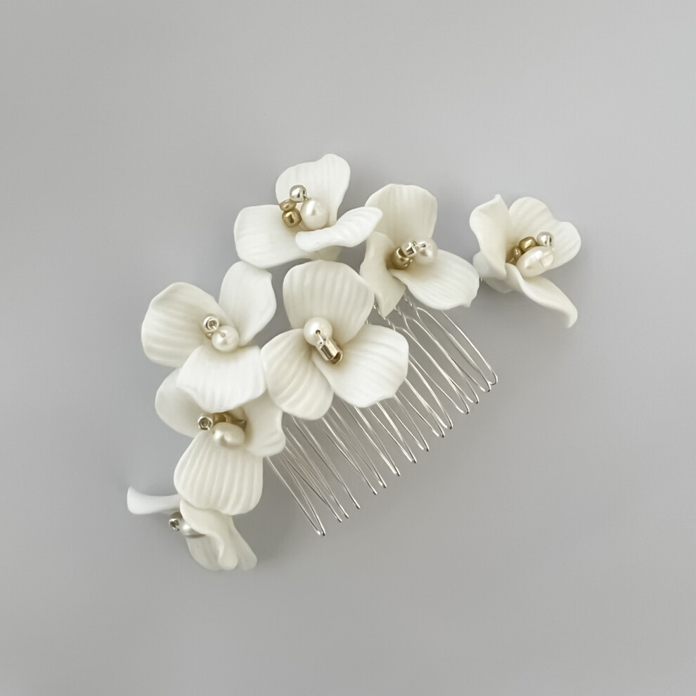 Bright-Home (C) Elegant Woman\'S Hair Comb/Hairpin Alloy Anti-Slip Pearls Hair Styling Tool For Birthday Stage Party Hairstyle
