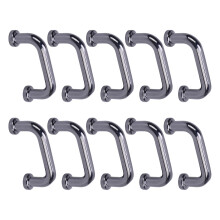 10er-Set Brückenschnalle schwarze Zinklegierung 32x15mm