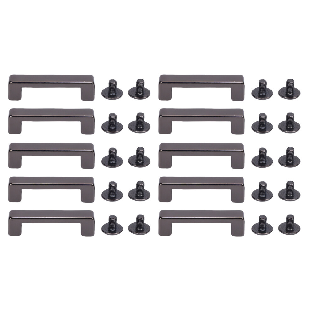Silver/Black 20 Pcs Zinc Alloy Metal Ring Buckle Connectors,