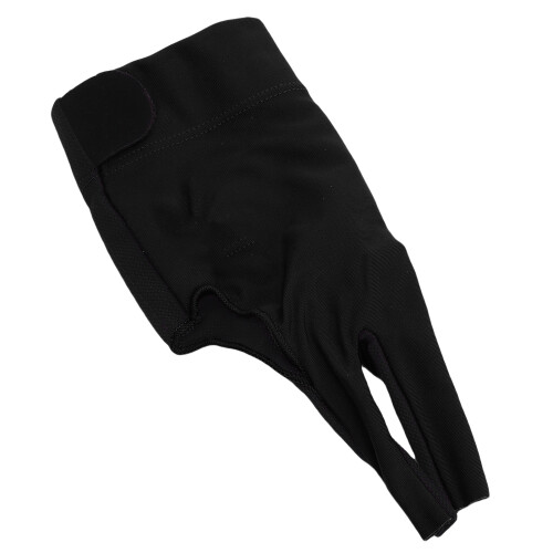3-Finger-Billard-Pool-Handschuh, rechte Hand, schwarz