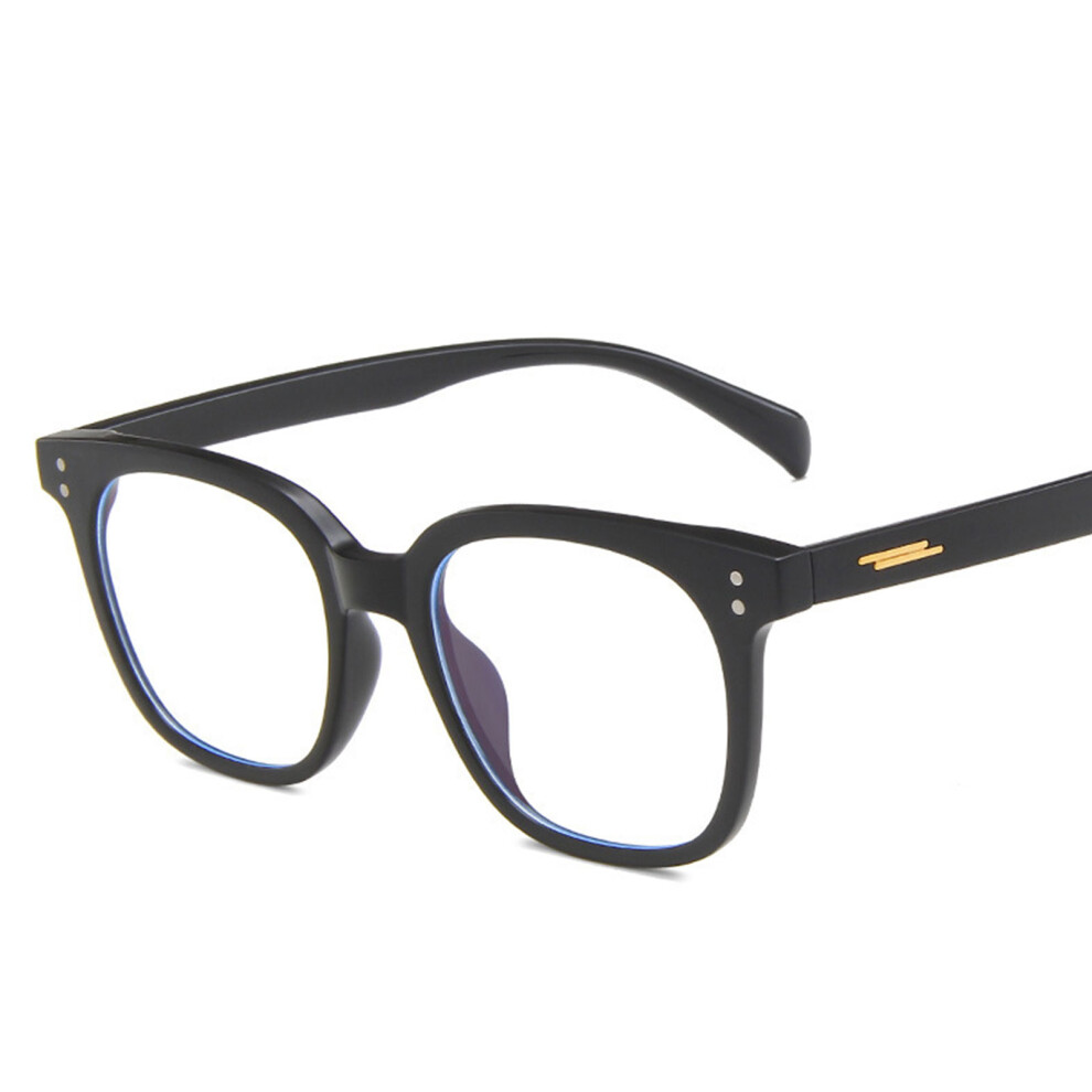 Hue-Grain (Bright Black) Blue Light Blocking Glasses For Women & Men