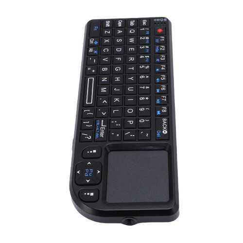Wireless Touchpad Keyboard 2.4GHz Rechargeable, Compact, Backlit