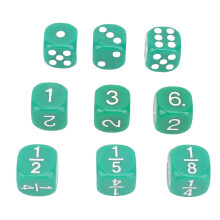 30Pcs 16mm Plastic 6-Sided Dice Set for Education, Games & Parties
