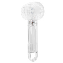 transparenter Handventilator 1200 mAh USB 3-Geschwindigkeiten weiß