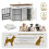 Large Wooden Dog Crate with Drawers 3