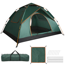 Green Waterproof Tent for 3-4 People