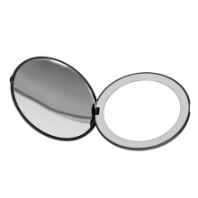 3.5 Inch Double-Sided LED Mirror 1X/10X Magnification Black