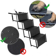 Foldable Dog Stairs for Car, Portable Pet Ramp Ladder