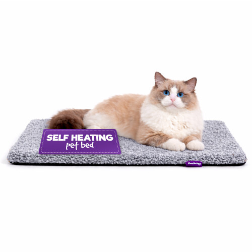 Petlicity Self Heating Pet Bed 60x45cm Grey