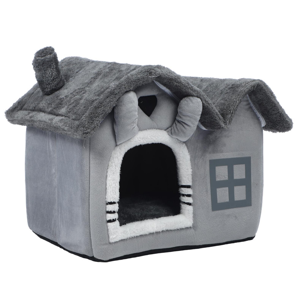 Double Roof Indoor Dog House with Removable Cushion â Small Dogs