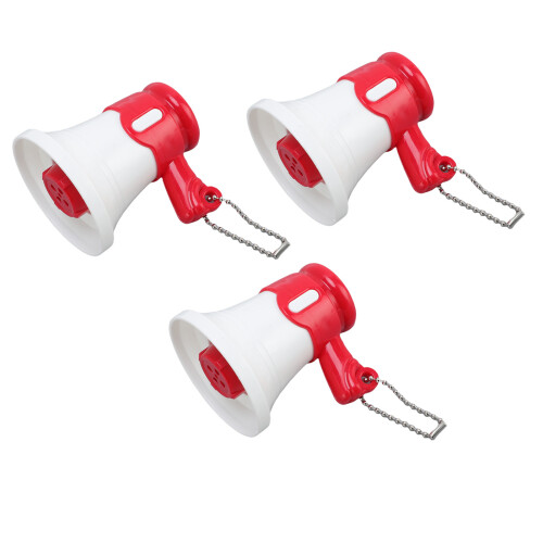 3 Stück Mini-Megaphon-Spielzeug - Rot, 7x6x8cm, 160mAh