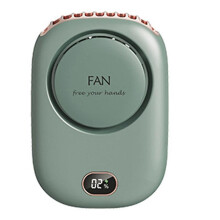 Mini Fan Portable 2000mAh 10-Hour Battery 3 Speed Adjustable for Desk Wearable Personal Cooling with Hanging Rope