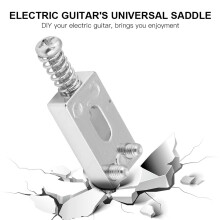 Metallische Gitarren-Tremolo-Sättel 6er-Pack mit Schraubenschlüssel für E-Gitarre Silber