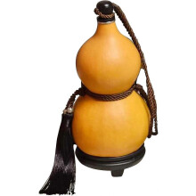 Portable Gourd Wine Flask 500ml with Tassel Rope, Natural Dried Gourd Bottle for Outdoor Travel, Leak-Resistant Design