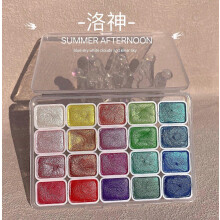 (1ml, Luoshen 20 colors) 20 Colors Watercolor Painting Set, Multitudet Watercolor Paint, Metallic Paints