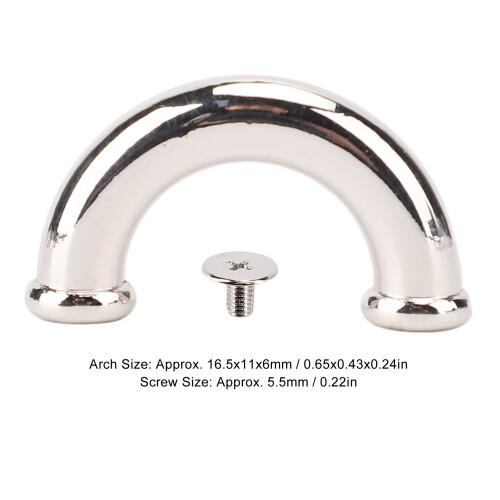 10er-Set Bogenbrücke silberner D-Ring 16,5 x 11 x 6 mm 5,5 mm 1