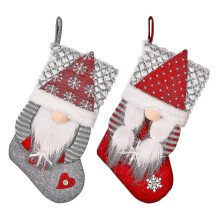 Christmas Stocking 40cm for Fireplace Mantel with Hanging Tag - Large Festive Hanging Sock for Home Decor