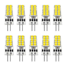 G4 LED-Lampen (10er-Pack), 3W, dimmbar, kaltweiß 6000K, 360 Abstrahlwinkel, 12-24V, zum Ersetzen von Halogenlampen.