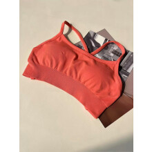 (XL,CORAL RED)Seamless Cross Sports Bra,Gym Top Women Training Running Yoga Bra Stretch  Sports Underwear Fitness Workout Tank Tops