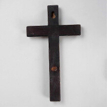 Decoração de Parede com Cruz de Madeira Decoração para Casa 28x16cm Madeira Sólida Símbolo de Amor Energia Positiva Presente