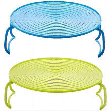 Prateleira de Vapor para Micro-ondas, Bandeja Dobrável de 2 Peças, PP de Grau Alimentar, Capa Anti-Goiabada para Cozimento em Camada Dupla