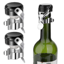 Champagne Bottle Stoppers 3 Pack Stainless Steel Silicone for Sparkling Wine, Strong Sealing Reusable Corks, Wide Application for Parties Events